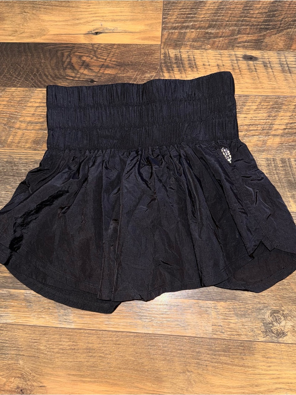 FP Movement by Free People Black Smocked Flared Athletic Skort